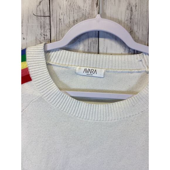 Avara Girls Rainbow Panel Long Sleeve Raglan Top Size Medium - Picture 2 of 5